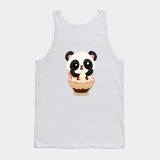 Sweet Panda Delight - Panda Ice Cream Tank Top